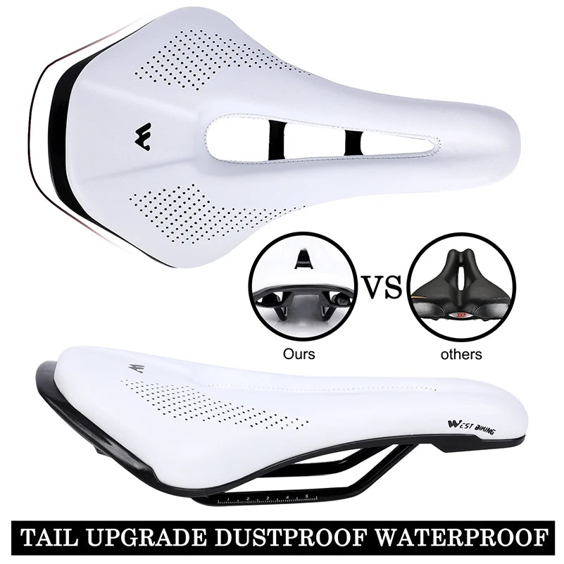 WEST BIKING Ultralight Shockproof Bicycle Saddle – Breathable MTB & Road Bike Seat Cushion