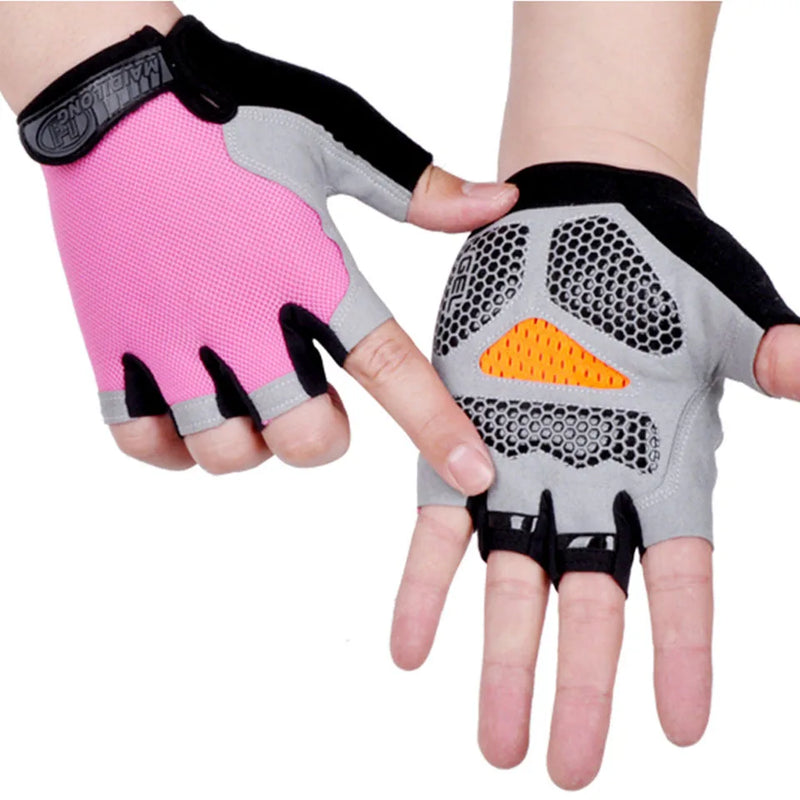Loogdeel Half-Finger Cycling Gloves – Breathable, Anti-Slip, and Shockproof Sports Gloves for Men & Women