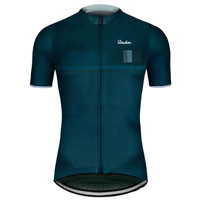 Raudax Classic Black Cycling Jersey – Breathable & Performance-Ready