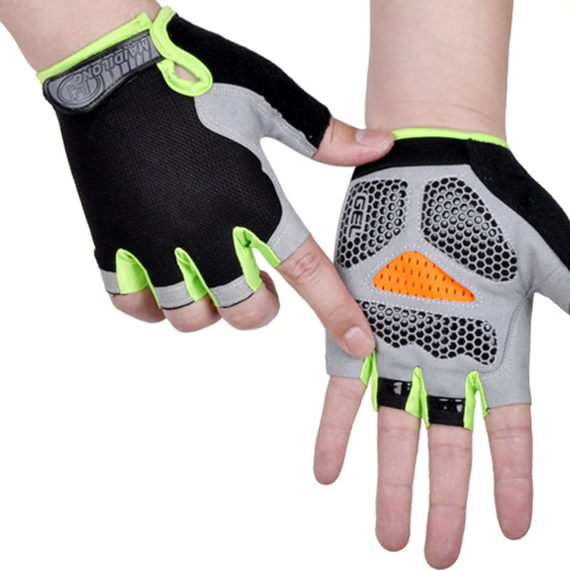 Loogdeel Half-Finger Cycling Gloves – Breathable, Anti-Slip, and Shockproof Sports Gloves for Men & Women