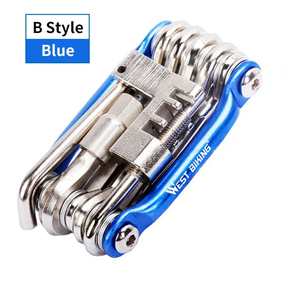 WEST BIKING Multi-Function Steel Bicycle Tools Kit – Compact, Durable & Essential for Bike Maintenance