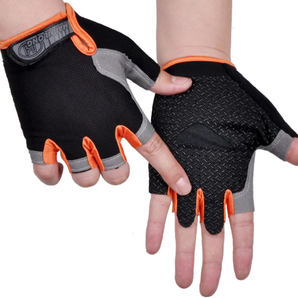 Loogdeel Half-Finger Cycling Gloves – Breathable, Anti-Slip, and Shockproof Sports Gloves for Men & Women