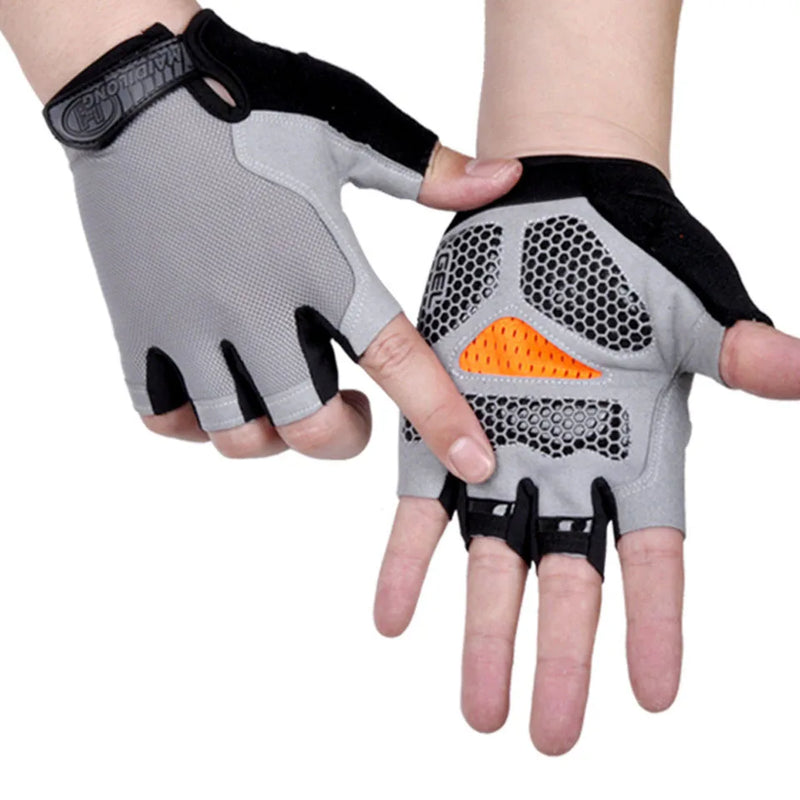 Loogdeel Half-Finger Cycling Gloves – Breathable, Anti-Slip, and Shockproof Sports Gloves for Men & Women