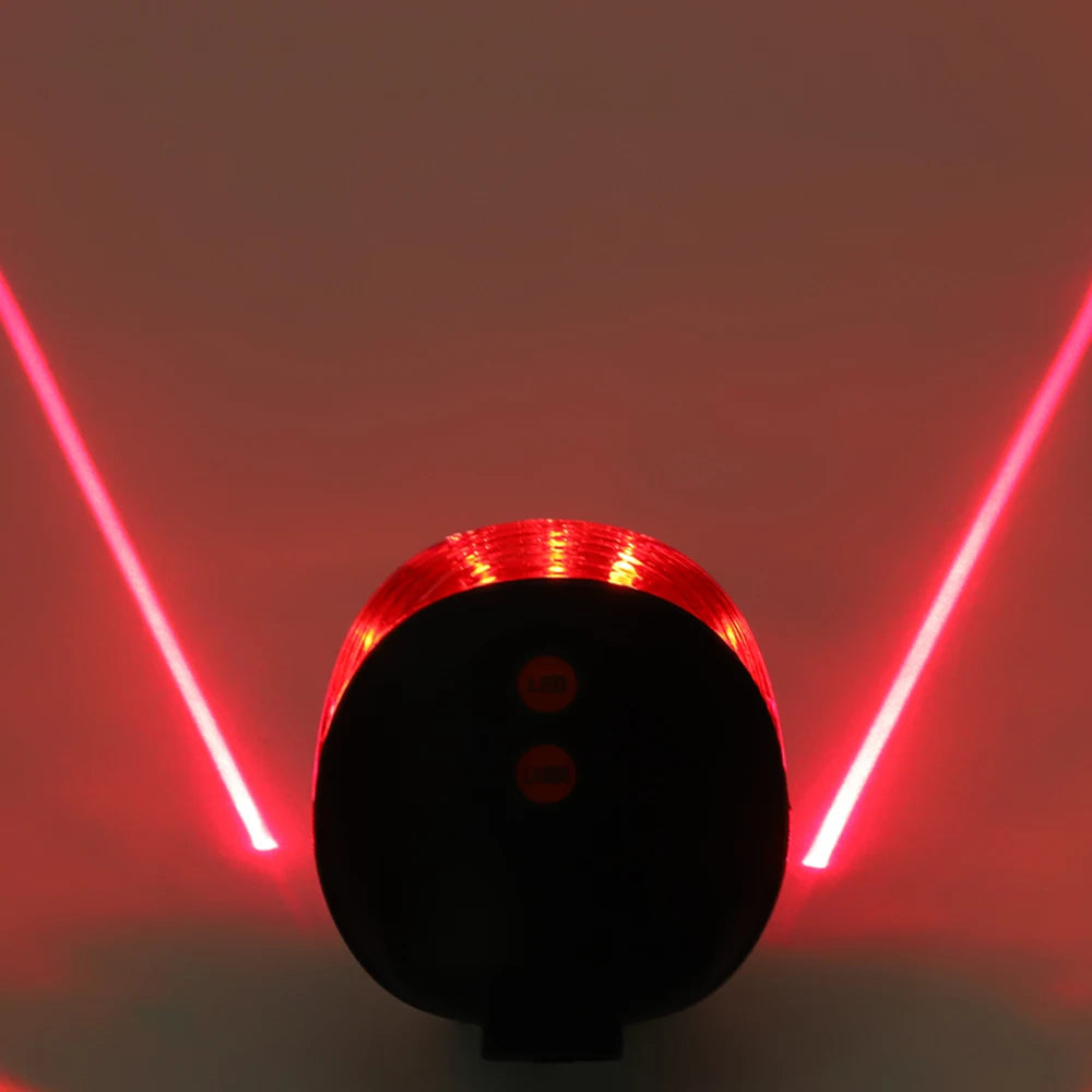 High Intensity LED Bicycle Taillight Waterproof Laser Safety Warning Multi Mode Light for Night Riding