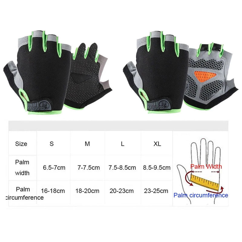Loogdeel Half-Finger Cycling Gloves – Breathable, Anti-Slip, and Shockproof Sports Gloves for Men & Women