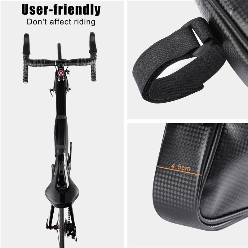 WEST BIKING Waterproof Triangle Bike Bag – 3L Large Capacity Frame Pouch for MTB & Road Cycling