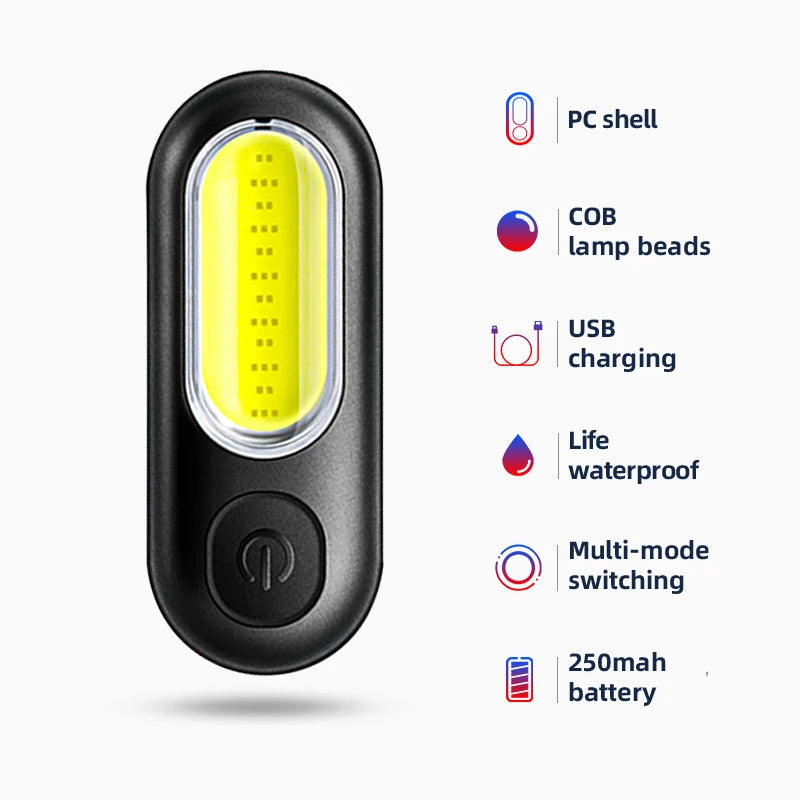 ROCKBROS Bicycle Rear Light Type-C Rechargeable 5 Modes Rainproof Taillight for Cycling Accessories