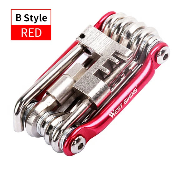 WEST BIKING Multi-Function Steel Bicycle Tools Kit – Compact, Durable & Essential for Bike Maintenance