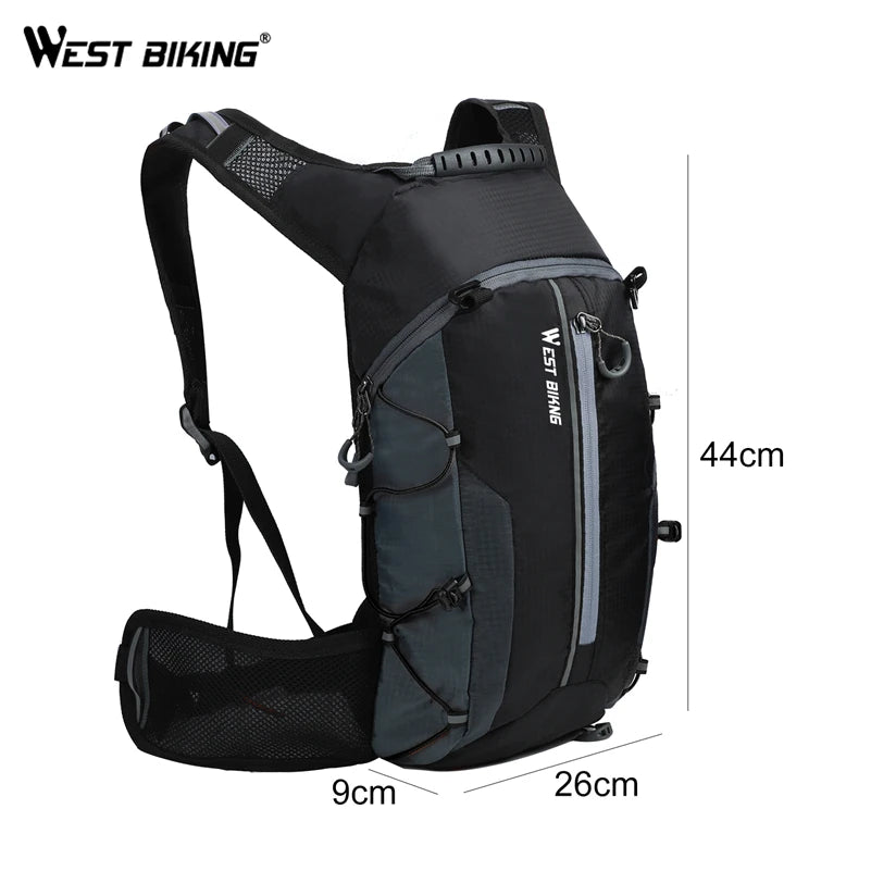 WEST BIKING Lightweight Cycling Backpack – 10L/15L Water-Resistant, Breathable & Multi-Purpose for Outdoor Sports