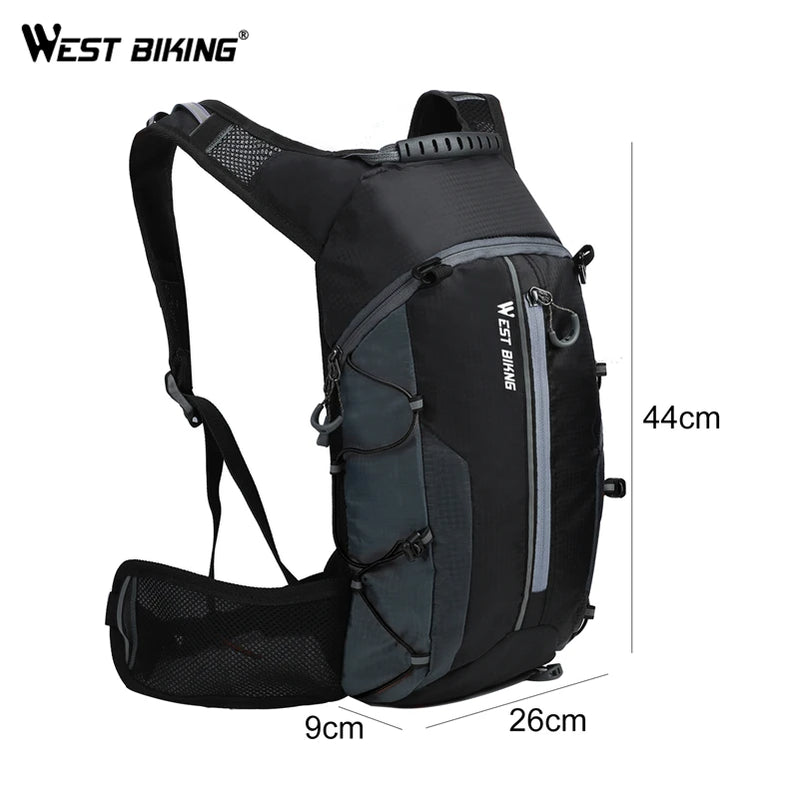 WEST BIKING Lightweight Cycling Backpack – 10L/15L Water-Resistant, Breathable & Multi-Purpose for Outdoor Sports