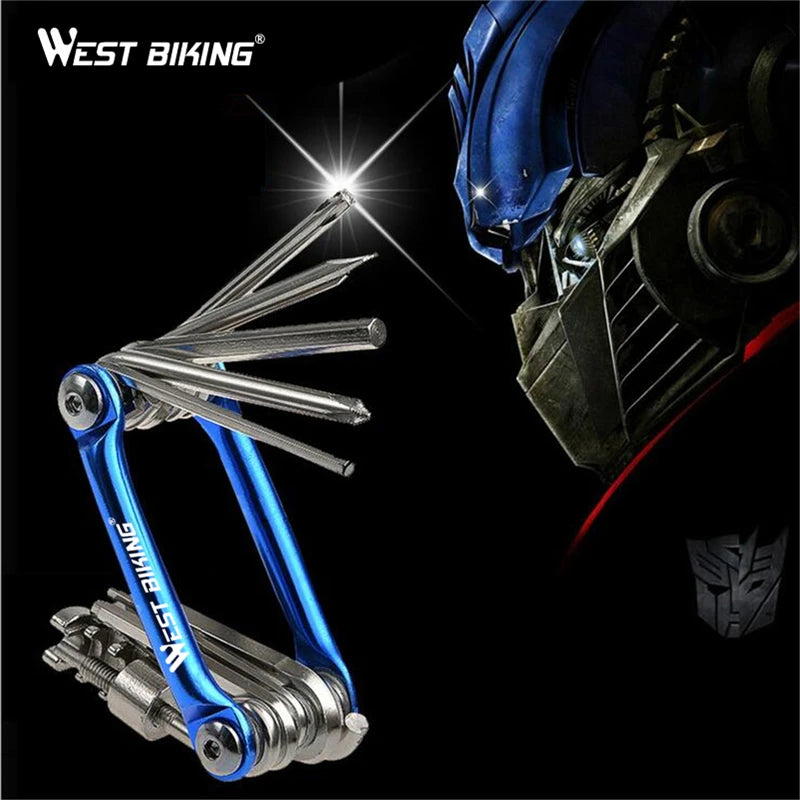 WEST BIKING Multi-Function Steel Bicycle Tools Kit – Compact, Durable & Essential for Bike Maintenance