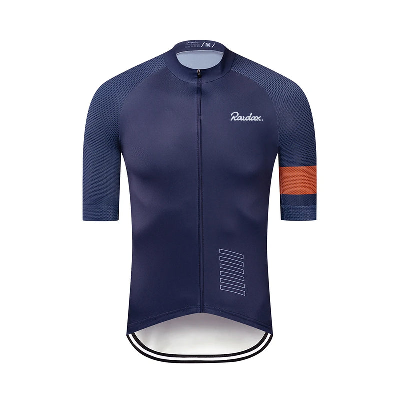Raudax Classic Black Cycling Jersey – Breathable & Performance-Ready