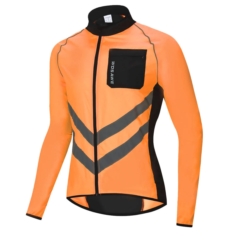 WOSAWE Windproof Cycling Jacket – Lightweight, Waterproof & Reflective
