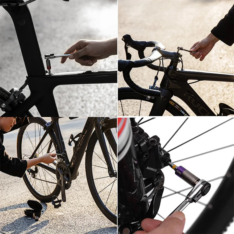 ROCKBROS Multifunctional Bike Repair Tool Kit – Torque Wrench & Screwdriver for MTB & Road Bikes