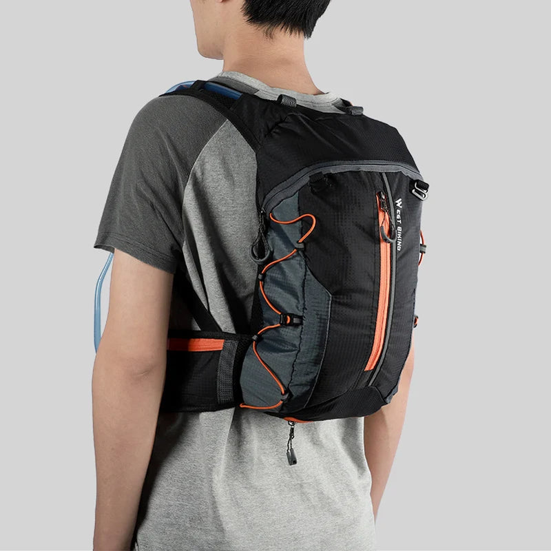 WEST BIKING 10L Ultralight Cycling Backpack – Water-Resistant, Foldable & Reflective Outdoor Sport Bag