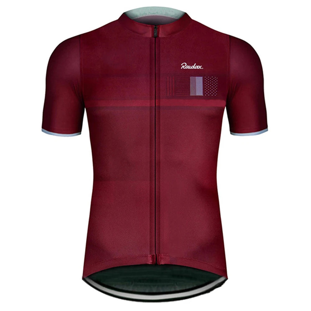 Raudax Classic Black Cycling Jersey – Breathable & Performance-Ready