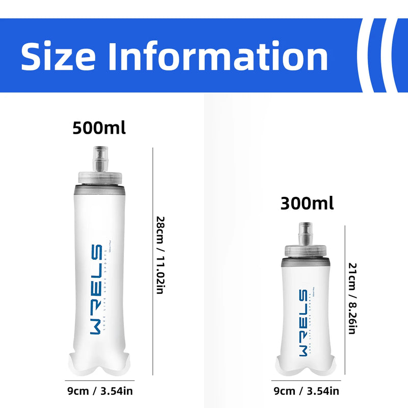 Collapsible Soft Water Bottle – Large Caliber, Lightweight & Portable for Sports & Outdoor Activities