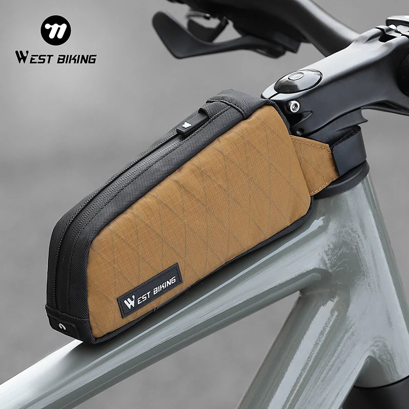 WEST BIKING 1L Bicycle Top Tube Bag – Lightweight, Durable & Waterproof for MTB & Road Bikes
