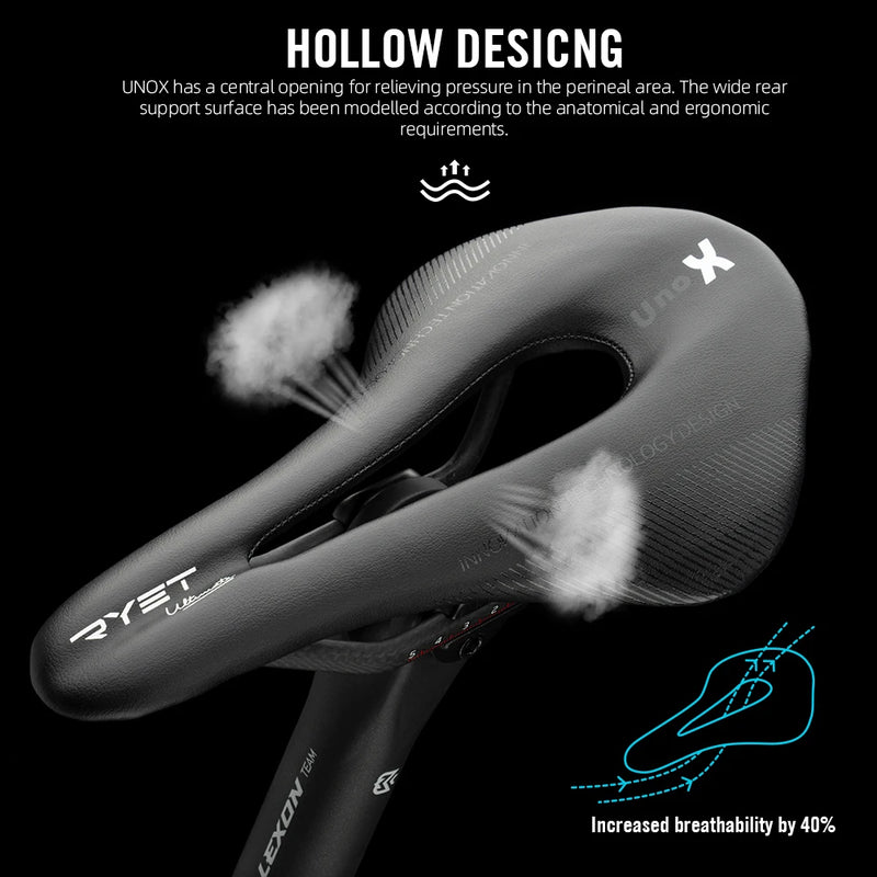 RYET Carbon Leather Saddle – Lightweight, Comfortable & Shock-Absorbing