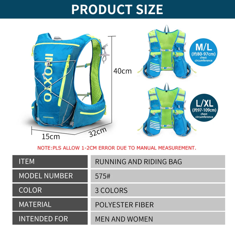 INOXTO 8L Hydration Vest Backpack – Lightweight & Breathable