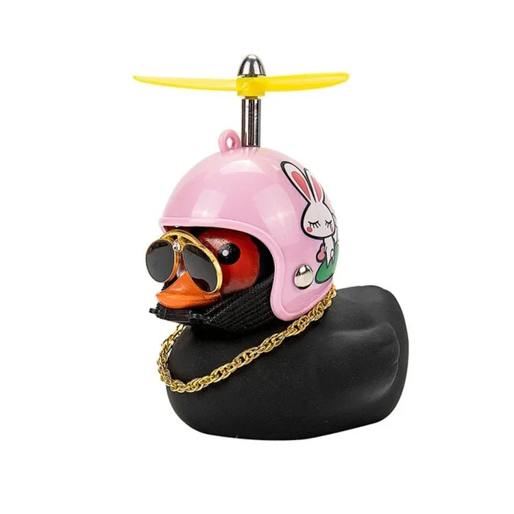 Little Black Duck Bicycle Bell – Fun Helmet Propeller Air Horn for Bikes, Scooters & Motorcycles