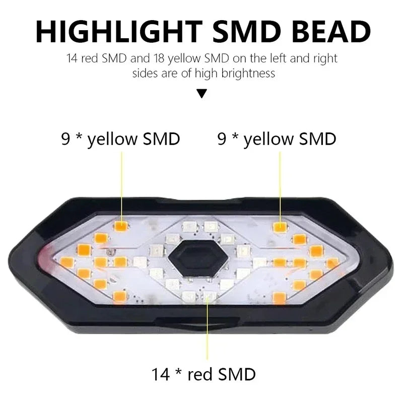 BIKE TURN SIGNAL REAR LIGHT – USB RECHARGEABLE, LED TAILLIGHT WITH HORN & WIRELESS REMOTE