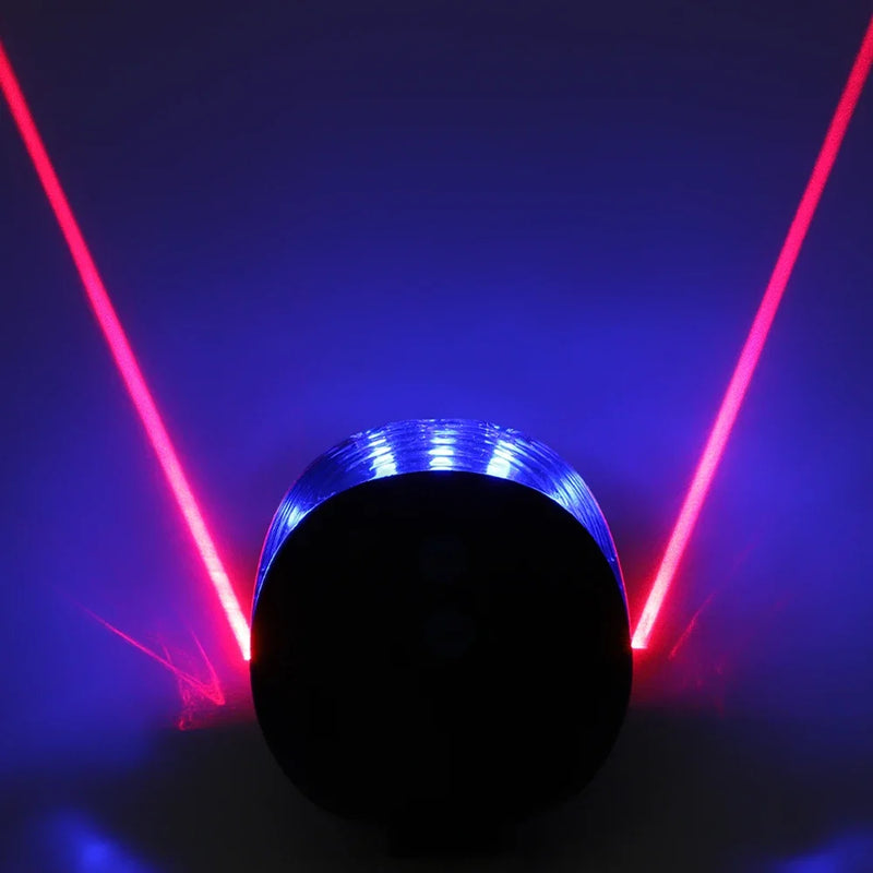 High-Intensity LED Bicycle Taillight – Waterproof, Laser Safety Warning & Multi-Mode Illumination for Night Riding