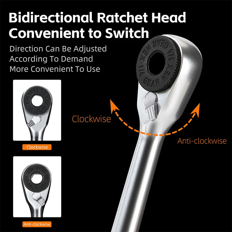 WEST BIKING 14-in-1 Portable Ratchet Wrench Kit – Multifunctional, Compact & Durable for MTB & Road Bike Repairs