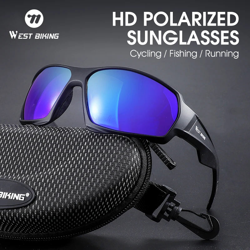 WEST BIKING Polarized Cycling Glasses – UV400 Protection, HD Sport Goggles for MTB, Road Bike & Outdoor Activities