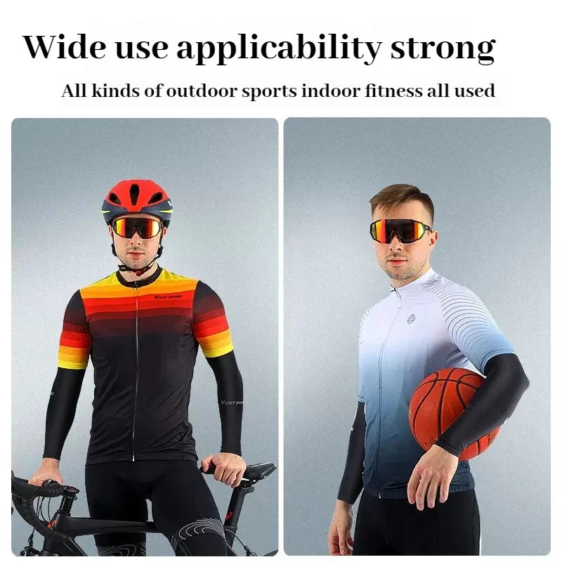 WEST BIKING Ice Silk UV Protection Sleeves – Breathable, Quick-Dry & Sunproof for Cycling & Outdoor Sports