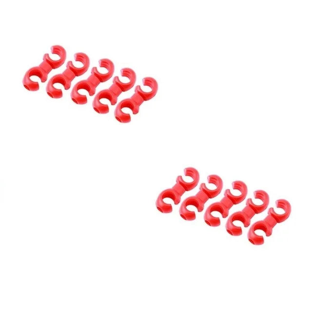 10pcs Bicycle MTB Brake Gear Cable Clips Lightweight Durable S-Style Buckle for Bike Cables