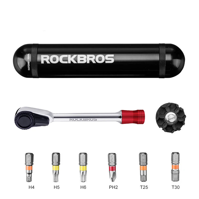 ROCKBROS Multifunctional Bike Repair Tool Kit – Torque Wrench & Screwdriver for MTB & Road Bikes