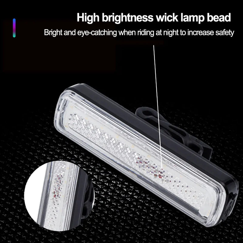 RGB Ultra-Bright Bike Tail Light – Waterproof, USB Rechargeable & 14 Light Modes for Visibility & Safety