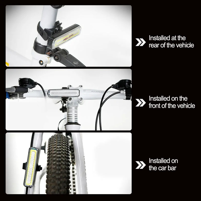 RGB Ultra-Bright Bike Tail Light – Waterproof, USB Rechargeable & 14 Light Modes for Visibility & Safety