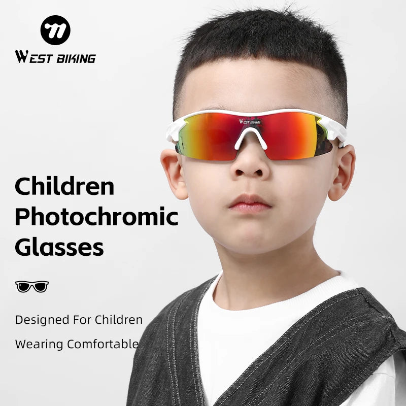 WEST BIKING Photochromic Cycling Sunglasses – UV400 Goggles for Boys & Teenagers