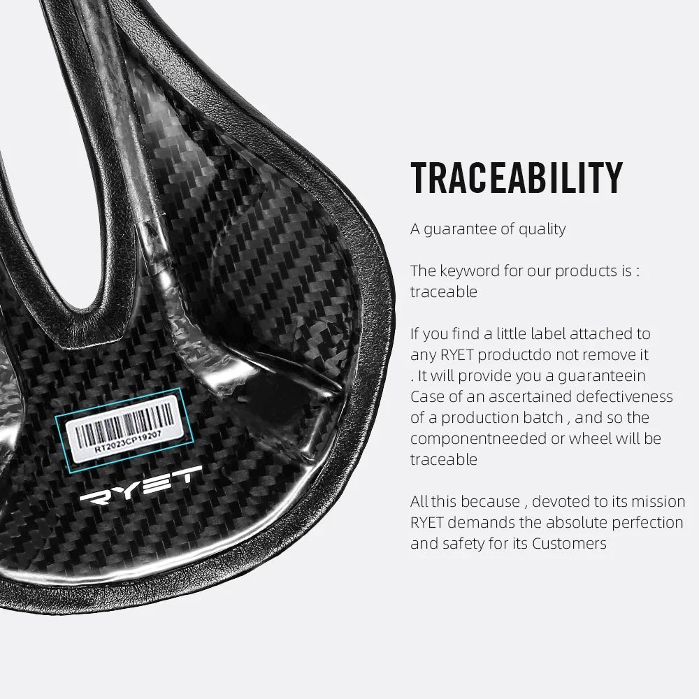 RYET Full Carbon Bike Saddle – Superlight, Ergonomic & Racing-Ready