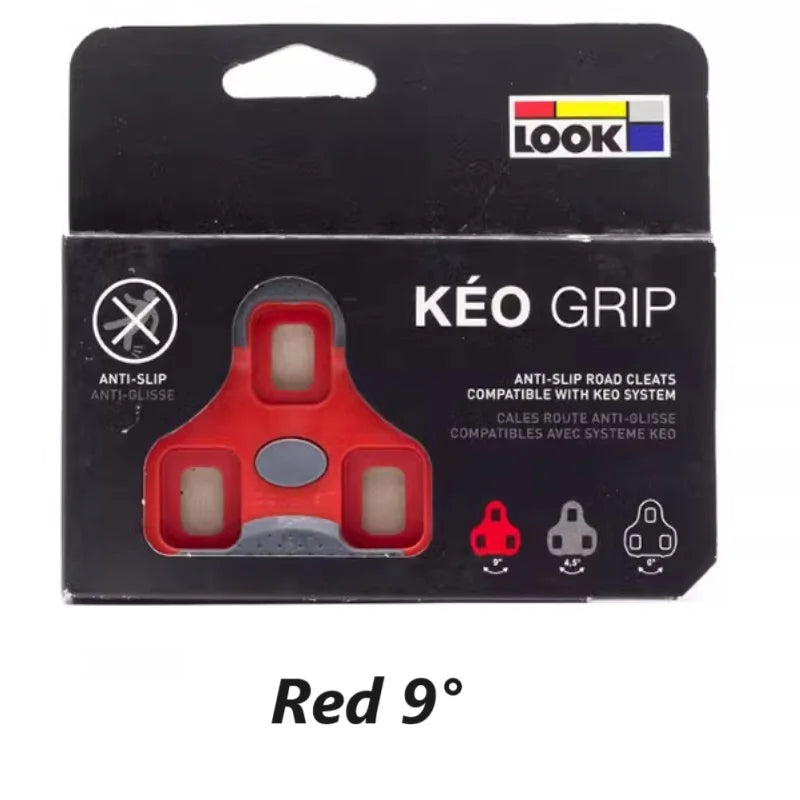 LOOK KEO Compatible Road Bike Cleats – Anti-Slip, Self-Locking, and Adjustable Float Options
