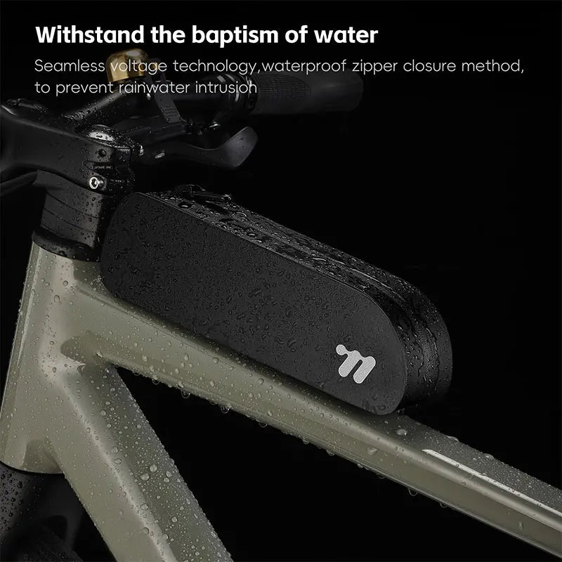WEST BIKING 0.7L Waterproof TPU Top Tube Bag – Windproof, Aerodynamic & Secure for Gravel & Road Bikes
