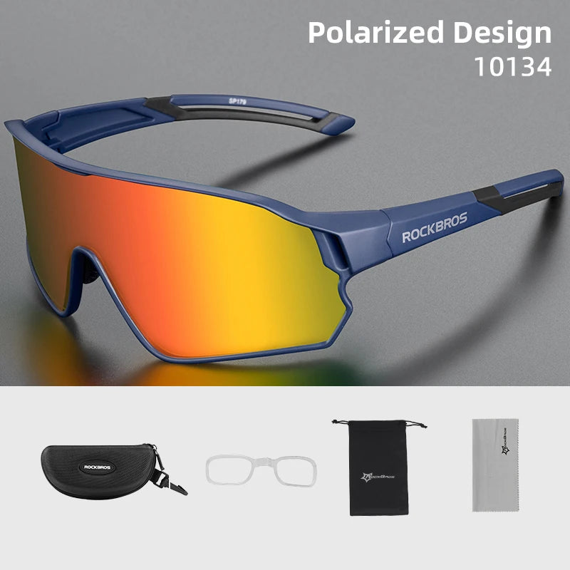ROCKBROS Polarized UV400 Sunglasses - Sports Glasses for Cycling, Hiking, Golf, Outdoor Activities