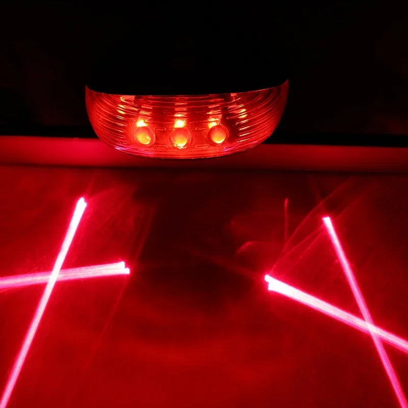 Laser Beam Bike Rear Light – Waterproof, Multi-Mode LED Safety Warning for Night Cycling & Motorcycles