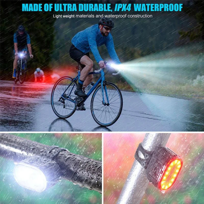 Bike Lights LED Bicycle Lamp – Rechargeable Front & Rear Set