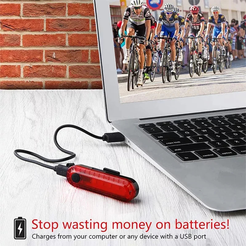 BUCKLOS Rechargeable Bicycle Light Set – Front and Rear LED Headlight & Taillight
