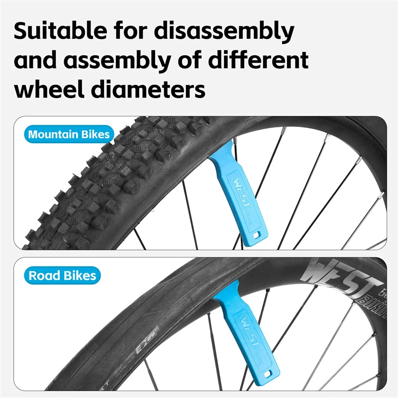 WEST BIKING Double-Head Bicycle Tire Lever – Lightweight, Multi-Function Tool for MTB & Road Bike Repairs
