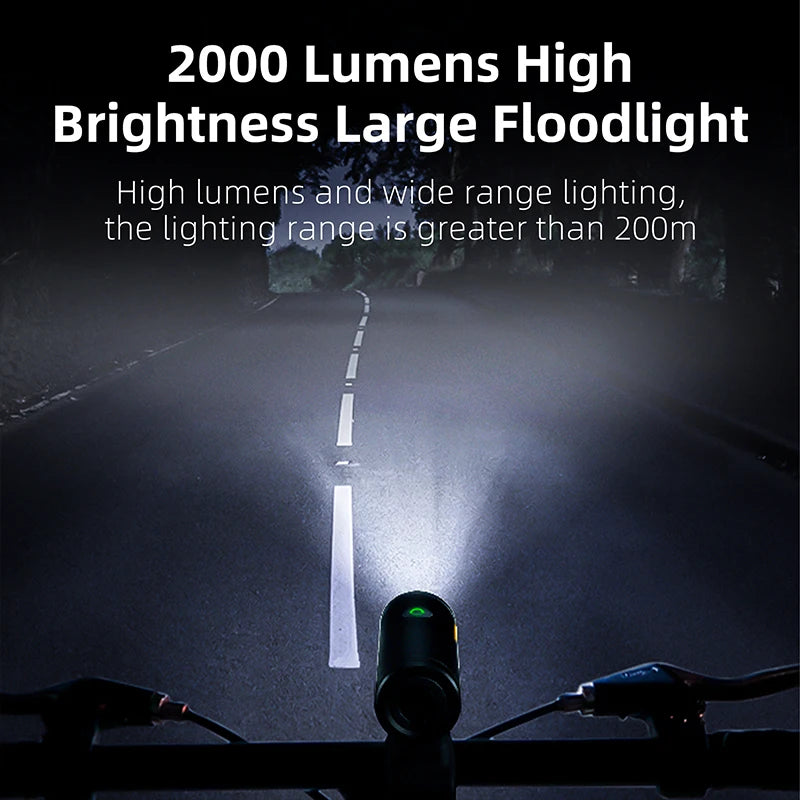 WEST BIKING IPX6 Waterproof Bicycle Headlight – High-Brightness, Rechargeable & Durable Aluminum Alloy Build