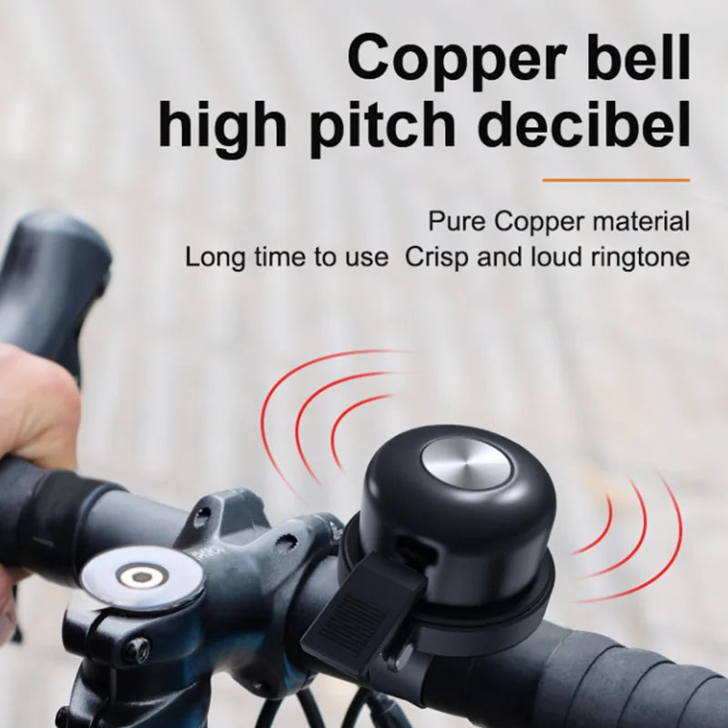 Copper Bike Bell with Real-Time GPS Tracker – Anti-Theft, Waterproof & Compatible with Apple Find My