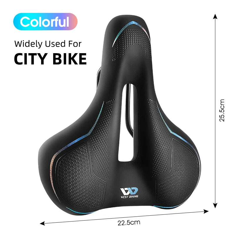 WEST BIKING MTB & Road Bike Saddle – Hollow, Breathable & Soft Shock-Absorbing Design