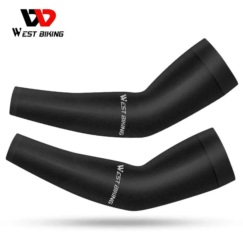 WEST BIKING Ice Silk UV Protection Sleeves – Breathable, Quick-Dry & Sunproof for Cycling & Outdoor Sports
