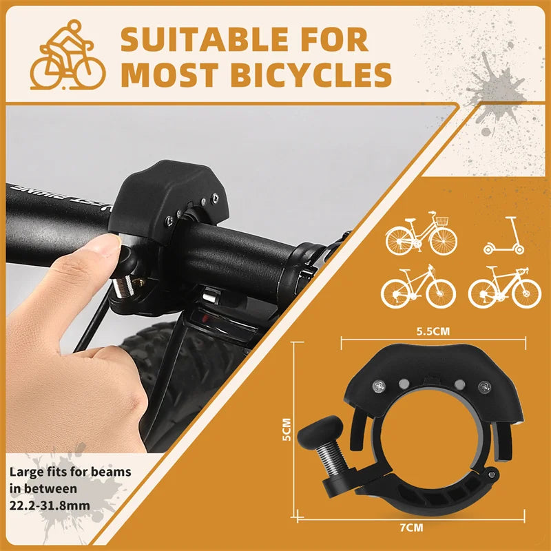 WEST BIKING MTB Road Bike Mini Bell – Loud, Clear Ringtone for 22.2-31.8mm Handlebars