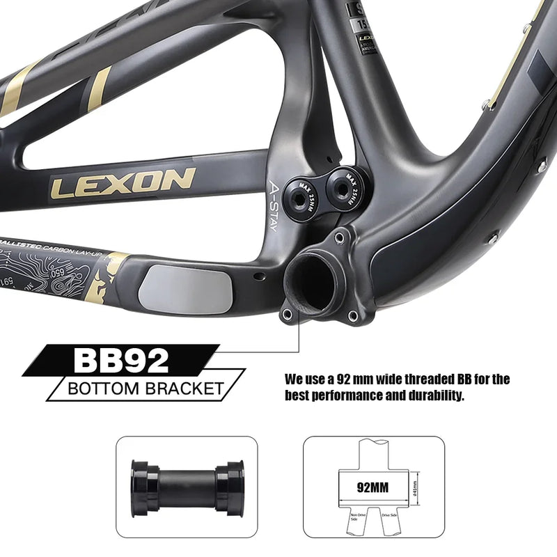 Lexon SPARK 29er Full Suspension MTB Frame – All-Mountain Carbon Frame with DNM Shock