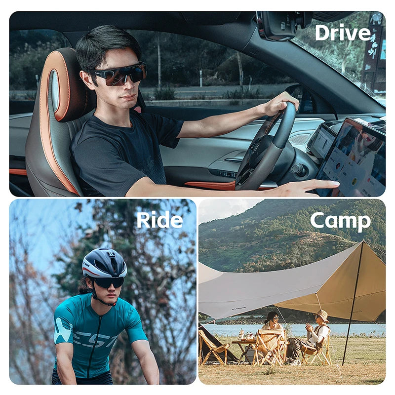 WEST BIKING Large-Frame Cycling Sunglasses – Photochromic, Polarized & Lightweight for Outdoor Sports